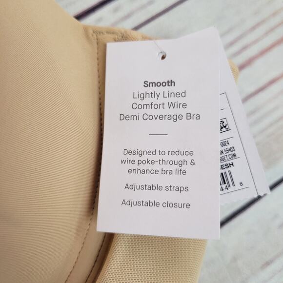 Women's Demi Lightly Lined T-Shirt Bra - Auden  Pearl Tan 42D - Picture 5 of 5